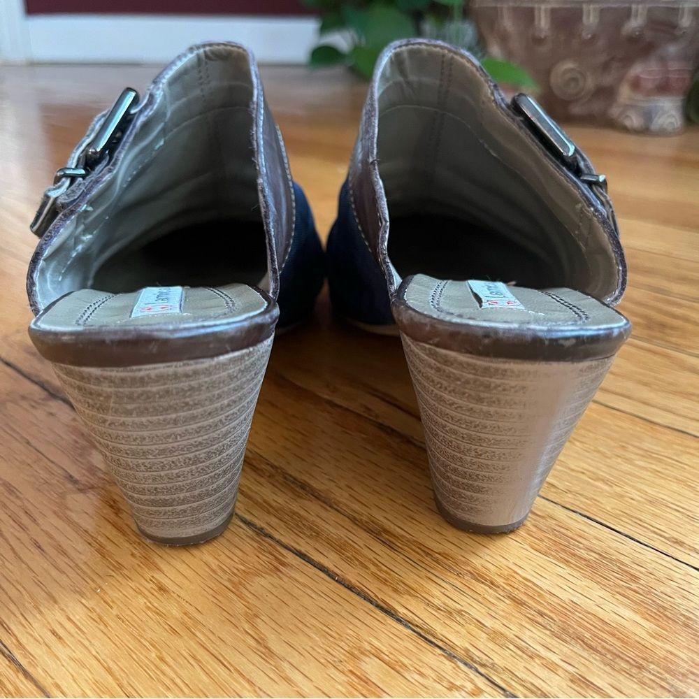 Lamica Slip on Clogs Leather Rodeo Western Cowgirl Made in Italy Denim size 38 - Picture 6 of 10
